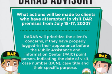 On the temporary suspension of the DAR Adjudication Board (DARAB) Secretariat operation.