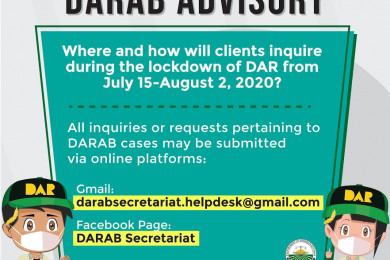 On the temporary suspension of the DAR Adjudication Board (DARAB) Secretariat operation.