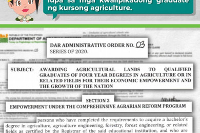 Ang mga karagdagang batayan upang maging isang agrarian reform beneficiary sa ilalim ng Comprehensive Agrarian Reform Program (CARP).