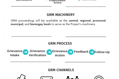 The Grievance Redress Mechanism (GRM) is designed to seek and generate feedback from and to project stakeholders and address problems, issues, or complaints related to project activities, and project environmental and social performance.