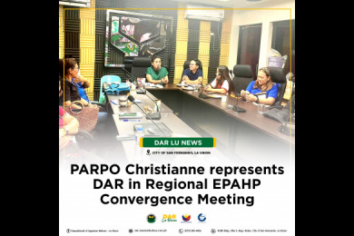 PARPO Christianne C. Suguitan represents DAR Region 1 in EPHAP convergence meeting