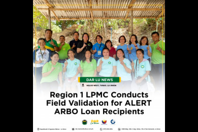 LPMC of Region 1 conducted field validation at Halog West Producers Cooperative in Tubao, one of the ARBOs granted with loans
