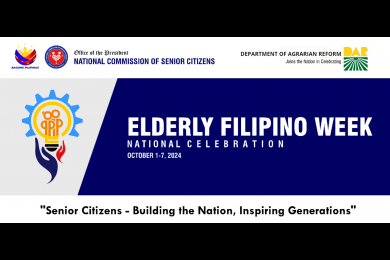 The Department of Agrarian Reform (DAR) joins the nation in observing the 2024 Elderly Filipino Week Celebration this October.