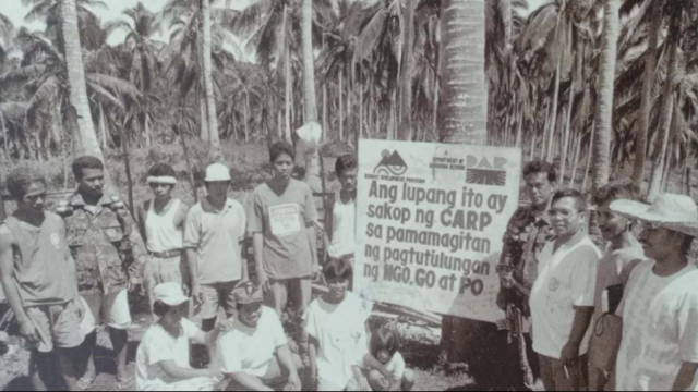 56 former tenants of 174 has. Reyes property in Quezon province, now landowners