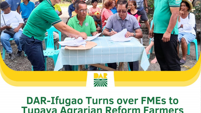 DAR-Ifugao Turns over FMEs to Tupaya Agrarian Reform Farmers Organization Inc.