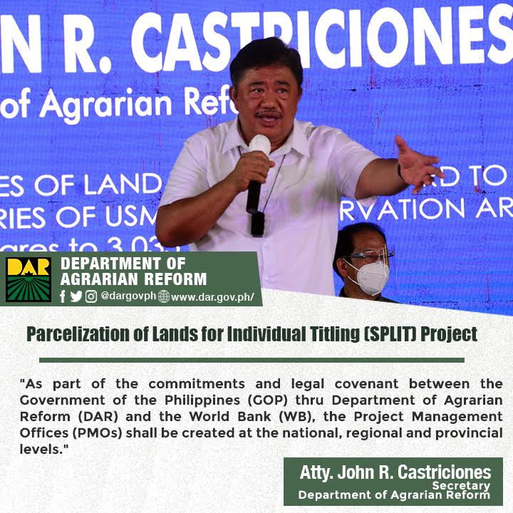 The Department Of Agrarian Reform DAR Will Be Creating Project Management Offices PMOs