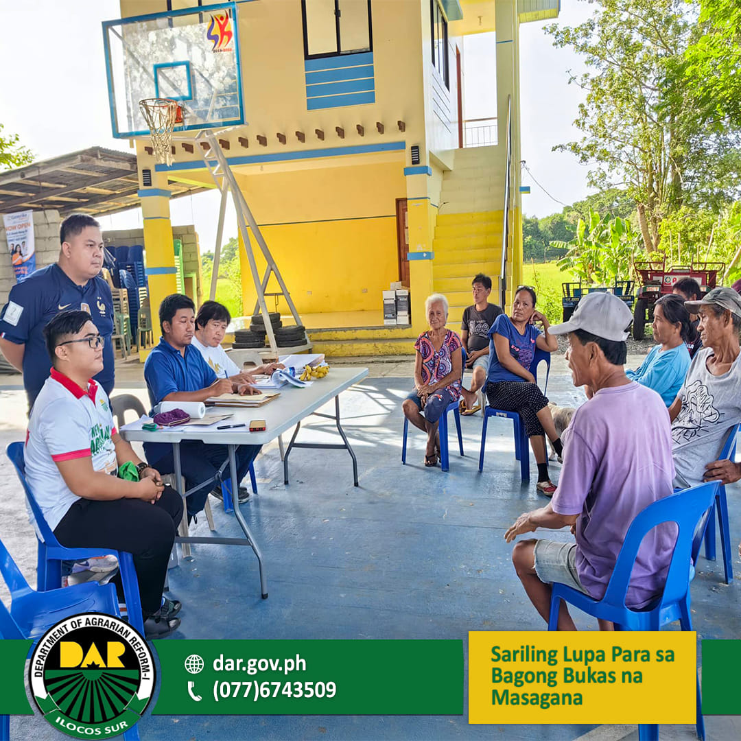 Validation of individual land distribution folders in barangays Aguing ...